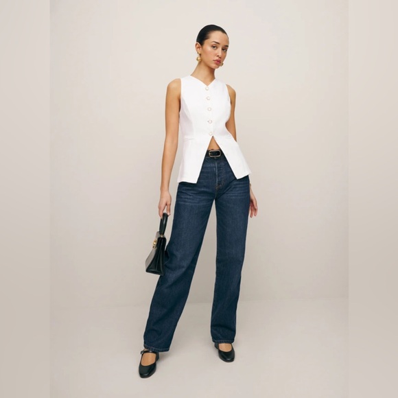 Reformation Aspen linen vest - size 2 - Picture 4 of 9